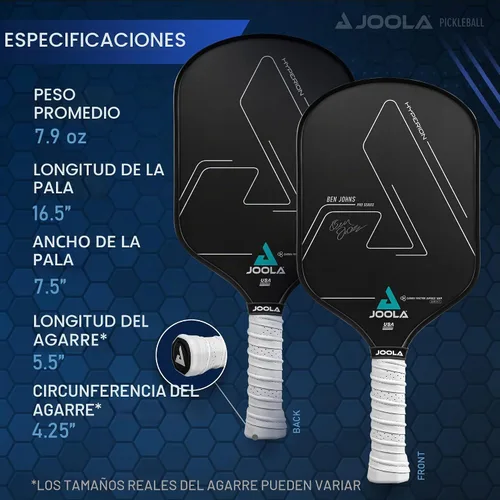 Vista 5 de JOOLA Professional Pickleball Paddles – Raw Carbon Fiber Surface – Built for Spin, Speed & Control – Hyperion, Solaire, Perseus & Scorpeus – Swift &