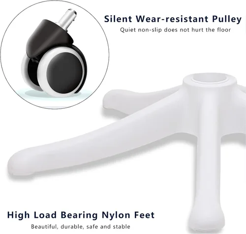 Vista 7 de Silla de computadora de respaldo alto para el hogar, silla de oficina ergonómica cómoda con soporte lumbar, silla tapizada de malla
