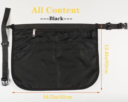 Vista 6 de Bafelia Delantal Organizador de Limpieza de Tamaño Pequeño para Mujeres con 5 Bolsillos, Suministros de Limpieza Profesionales Impermeables