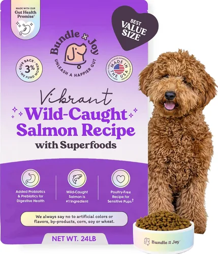 Vista 21 de Bundle x Joy Golden Probiotic - Comida seca para perros con probiótico dorado, pollo, bolsa de 4 lb, croquetas para adultos con pollo libre