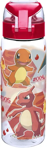 Vista 7 de Zak Designs Zak Designs Pokemon - Botella de agua reutilizable de plástico Tritan con tapa abatible, individual, Pokemon-K951