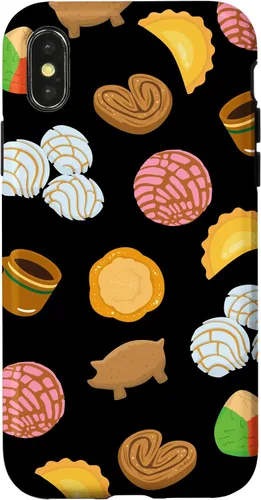 Vista 5 de Conchas Pan Dulce Patrón Negro Teléfono Caja Latina Regalo Caso para iPhone 17