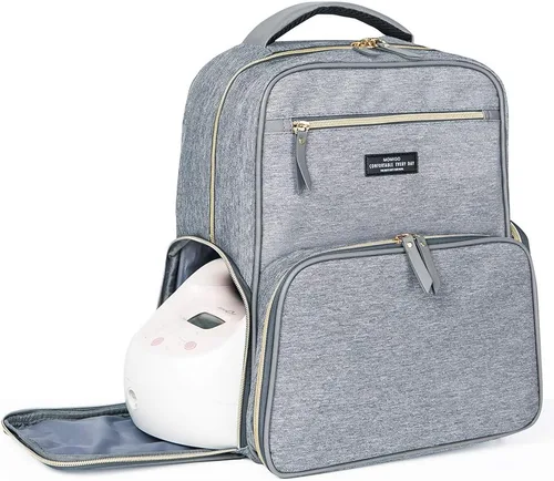 Vista 10 de Mochila para extractor de leche - Mochila multifunción para mamás de trabajo al aire libre con bolsillo aislante
