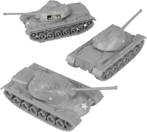 Vista 9 de TimMee - Tanques de juguete para hombres de plástico del ejército - Negro WW2 3pc - Hecho en Estados Unidos