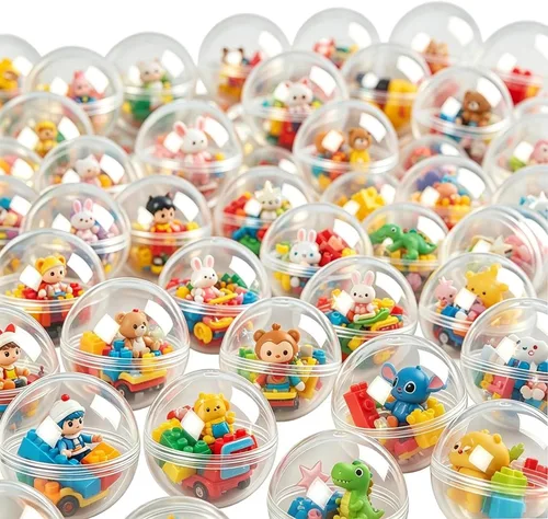 Vista 4 de 30 unids 28mm/1.1inch Round Capsules Clear Empty Vending Machine Cápsulas Contenedores para Máquinas de Gumball Transparente