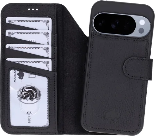 Vista 11 de BLACKBROOK Juego de funda y cartera magnética desmontable 2 en 1 para iPhone 13 Pro Max, cartera desmontable de cuero de grano completo Carter