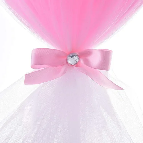 Vista 6 de Globos tutú de tul rosa con caja de dulces para centros de mesa de baby shower, mariposas para niñas, fiesta de cumpleaños, decoración de mesa
