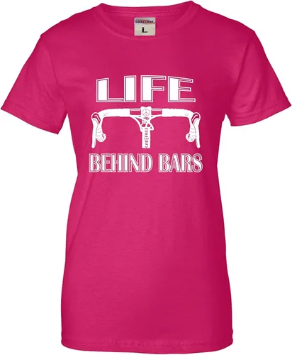 Vista 6 de Go All Out Camiseta divertida de bicicleta para mujer Life Behind Bars