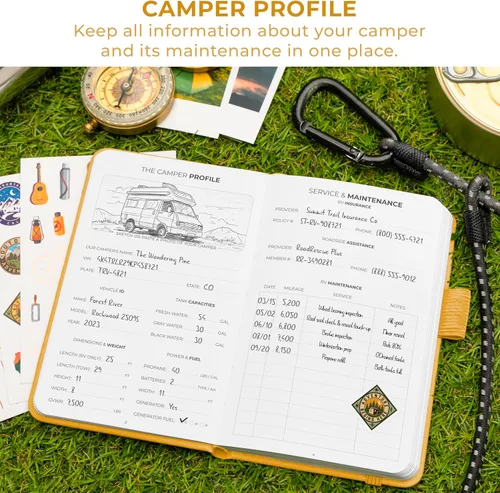 Vista 5 de Clever Fox CF Camping Journal (Amber Yellow, Pocket (3.7'' x 5.6''))