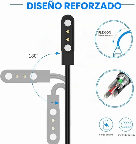 Vista 4 de VeryFit - Cargador de reloj inteligente para IDW13/IDW16/IDW19/IDW25/IDW26/IDW28/ID208