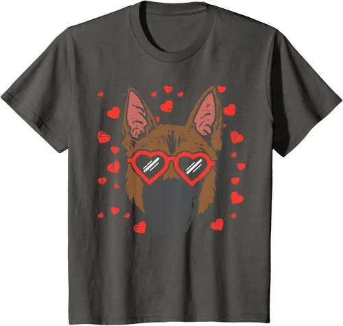 Vista 83 de Camiseta de regalo para perro con cara de pastor alemán, Negro, S