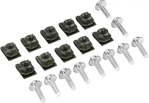 Vista 3 de Tornillos de carenado de motocicleta, 10 tornillos de cuerpo M5, kit de tornillos de cierre de velocidad de husillo, repuesto de tuerca para pernos
