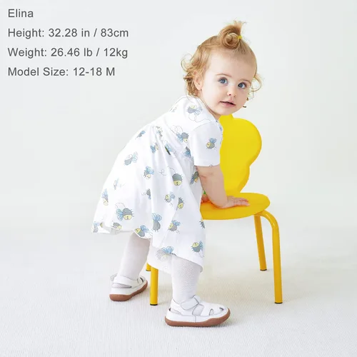 Vista 143 de pureborn Vestido de bebé niña 0-24 meses