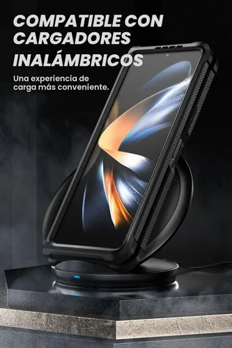 Vista 5 de SUPCASE Funda para Samsung Galaxy Z Fold 4 con soporte incorporado, color Negro