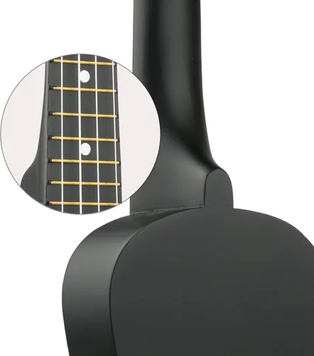 Vista 4 de LXS Ukelele soprano para niños de principiantes - Ukelele guitarra pequeña de 21" con bolsa de concierto, cuerda de reserva, púas y tutorial