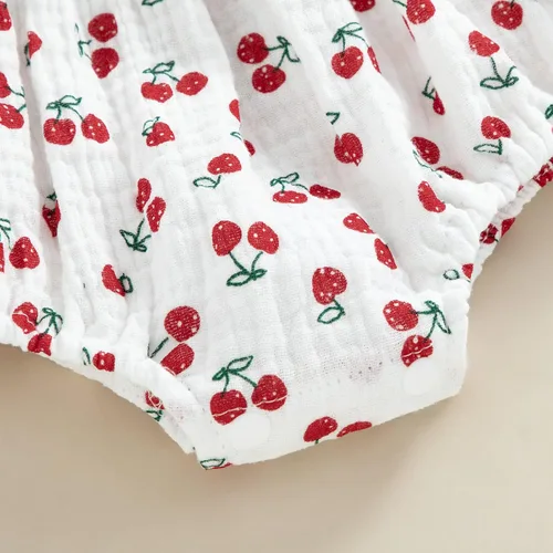 Vista 96 de Mameluco para bebés y niñas de 3, 6, 9, 12, 18 meses, enterizo de manga corta, fruncido, faldas y dobladillo, diadema