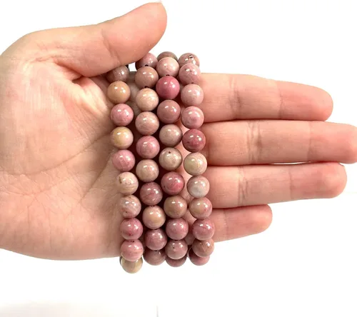 Vista 657 de Gem Avenue Handmade Round Bead Stretch Bracelet Unisex Natural Stone Beaded Jewelry for Men & Women, Elastic Wristband for Daily Wear