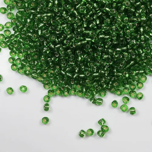 Vista 8 de Cuentas de Semilla de Vidrio Transparentes con Línea Plateada Tamaño 8/0 Artesanías Cuentas de Semilla de Cristal de 3 mm para Hacer Joyas