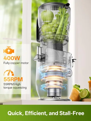 Vista 10 de Máquina exprimidora con canal de alimentación grande de 5.8