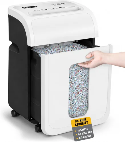 Vista 9 de VidaTeco Trituradora de papel micro cortado de 14 hojas para oficina