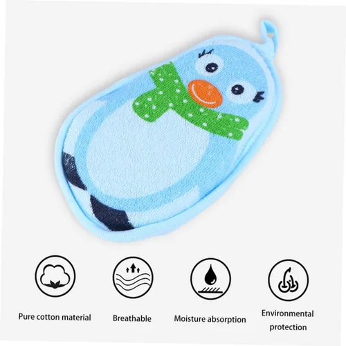 Vista 6 de ibasenice Toalla de baño para bebé, toalla de baño para niños, toallas de baño para niños, almohadilla exfoliante, esponja de baño para niños