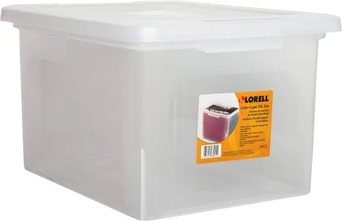 Vista 4 de Lorell LLR68925 - Caja de archivos de plástico para cartas/legales, 1 EA