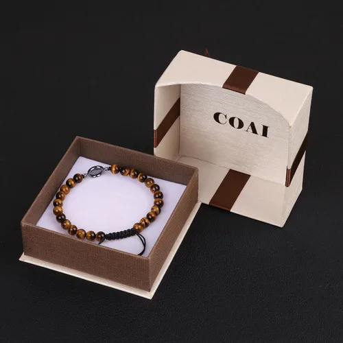 Vista 7 de COAI Pulsera de mal de ojo con cuentas de piedra