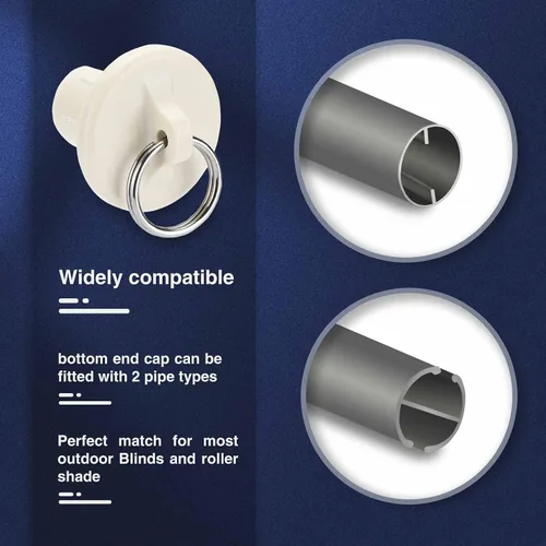 Vista 7 de Coolaroo - Piezas de repuesto para atar sombra y tapa de extremo con kit de anillo, resistencia a la intemperie, compatible con persianas