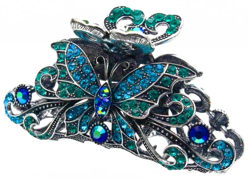 Vista 5 de Fashion & Lifestyle Pinza de mandíbula grande de aleación de metal para mujeres y niñas, pinza bastante fuerte, pasador antideslizante, agarre hacia