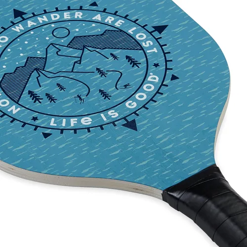 Vista 8 de Life is Good Juego de iniciación de pickleball - Incluye 2 paletas de pickleball de madera, 2 bolas de pickleball de tamaño reglamentario y bolsa