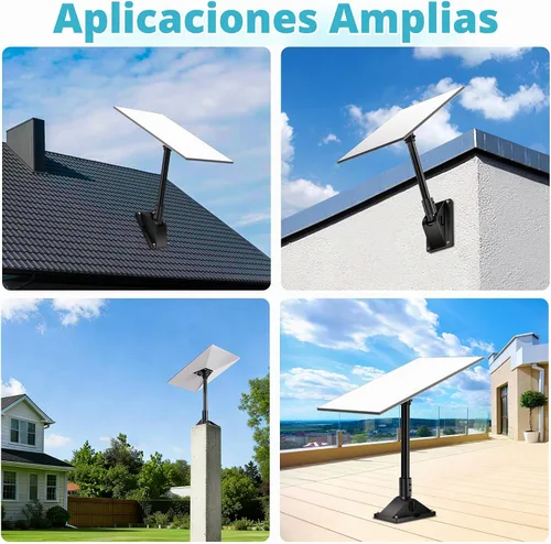 Vista 6 de UBeesize Starlink Gen 3 Mount, Starlink Kit de montaje en poste para antena parabólica estándar Gen 3, soportes de techo StarLink ajustables Gen3