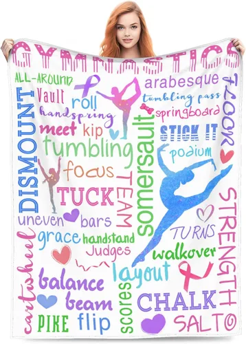 Vista 2 de Mantas de gimnasia para niñas, regalos de gimnasia para niñas, amantes de la gimnasia, artículos de gimnasia, decoración de fiesta de Navidad