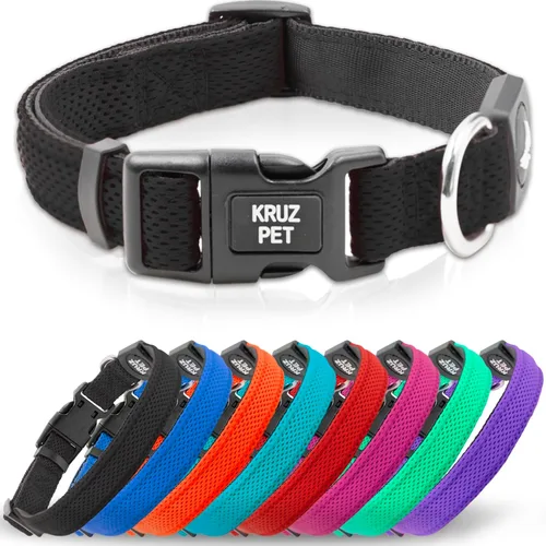 Vista 15 de Kruz Collar de perro para perros pequeños (ancho - 5/8 pulgadas, cuello - 8-12 pulgadas) banda ajustable para el cuello para mascotas con acolchado