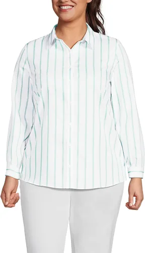 Vista 32 de Lands' End - Camisa de manga larga de cordón Pinwale para mujer