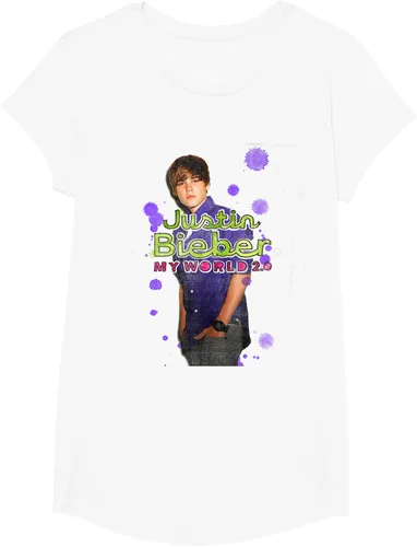 Vista 7 de Camiseta blanca oficial de Justin Bieber My World 2.0