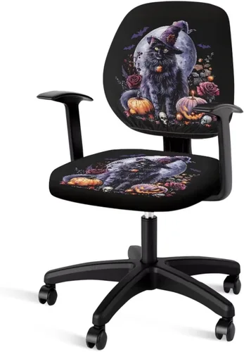 Vista 43 de Funda para silla de oficina con diseño de mariposa de 2 piezas, fundas para silla de juegos, bonitas fundas transpirables para silla de escritorio
