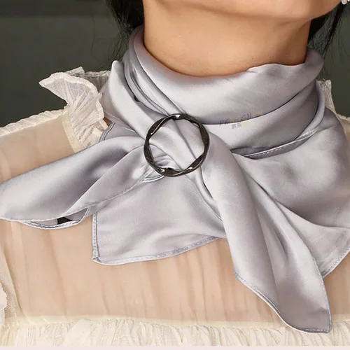 Vista 128 de 4 piezas de clip de anillo de bufanda para mujer, broche de perlas y flores, hebilla de metal para chal, accesorios de decoración para damas y niñas