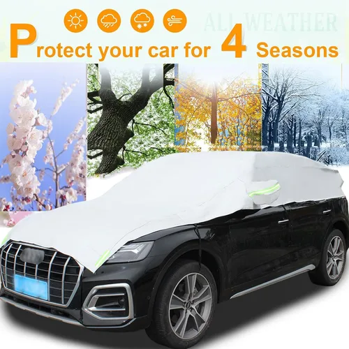 Vista 3 de Se adapta a SUV de 185"-200", cubierta superior de media carrocería impermeable para todo clima, cubiertas de automóvil para exteriores e interiores