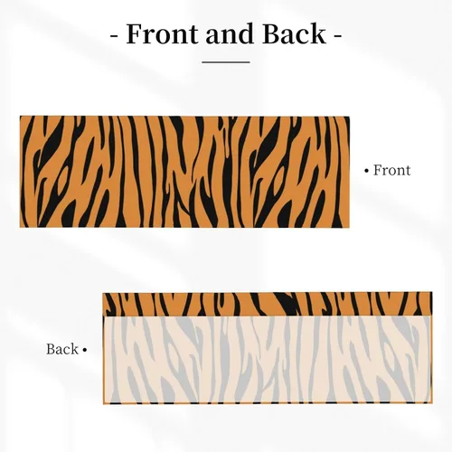 Vista 2 de Cenefa de cortina con estampado animal de tigre a la moda, cenefa de ventana opaca para habitación, 1 panel, barra de Pocke para baño, sala