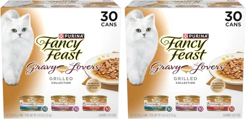 Vista 12 de Purina Fancy Feast, Paquete de comida gourmet húmeda para gatos, (24), 3 oz en latas, 0