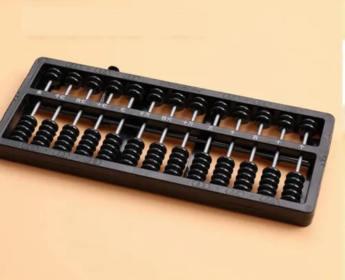 Vista 3 de Abacus 13 dígitos, vintage chino, madera, para educación matemática aritmética, negro