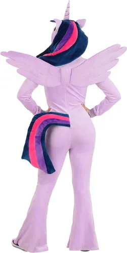 Vista 8 de My Little Pony Twilight Sparkle Disfraz para mujer, overol de unicornio alado morado