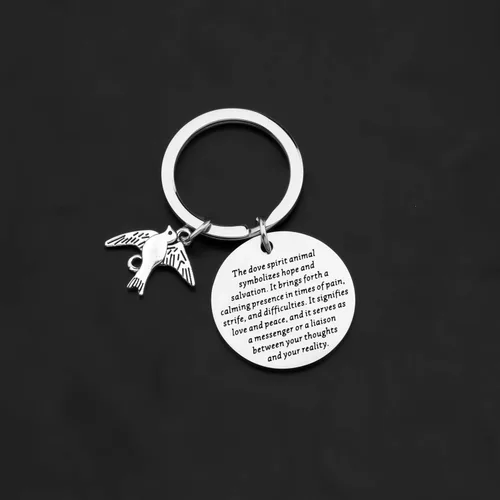 Vista 7 de ENSIANTH Palomas Llavero Palomas Regalo de Paz Símbolo Animal Regalo Inspirador Regalo para Amigos