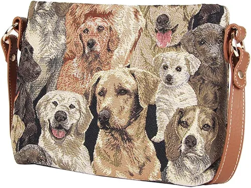 Vista 2 de Signare XB02-LAB - Bolso cruzado de tapiz para mujer, diseño de perro labrador, Labrador