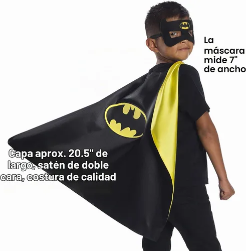 Vista 4 de Rubies Juego de capa de superhéroe exclusivo de Amazon con licencia oficial de DC Comics, surtido de 4 capas, 3 máscaras y 1 pieza en el pecho