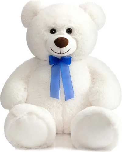 Vista 13 de HollyHOME Oso de peluche grande para cumpleaños y día de San Valentín, peluche para niños y novia, 36 pulgadas, color beige