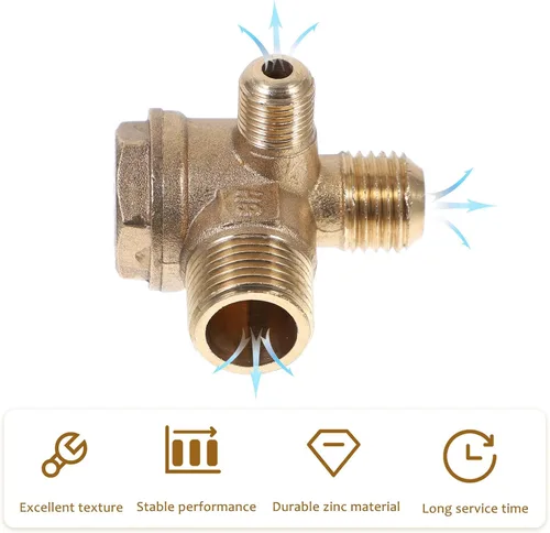Vista 9 de Uonlytech Compresor de aire Válvula de retención Tanque Kit de válvula de retención Accesorio para compresor de aire Piezas de compresor de aire