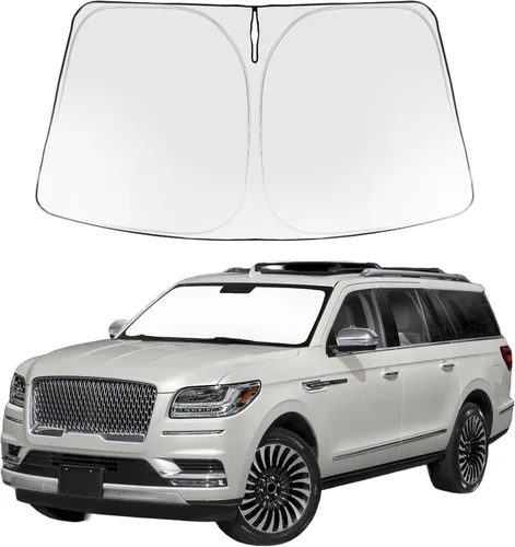Vista 184 de Proadsy Parasol para parabrisas Rivian R1S 2022-2025 2026 de 4 capas plegable, protector de parasol frontal que bloquea los rayos UV, mantiene