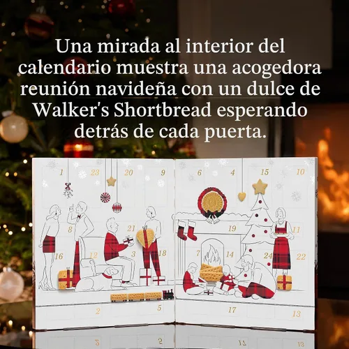 Vista 5 de Calendario de Adviento 2025 de Walker’s con galletas Shortbread de Escocia - 24 unidades (10.4 oz) - Caja de galletas de edición limitada
