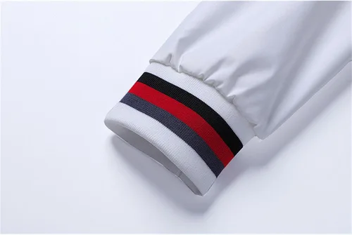 Vista 3 de JUNGE Chándal deportivo para hombre con cremallera completa, casual, cuello alto, ligero, trajes deportivos para correr, abrigo y pantalones